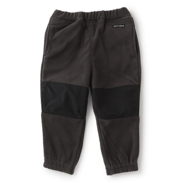 裏起毛 膝パッチパンツ