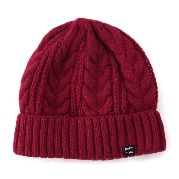 ケーブルアクリルニット帽