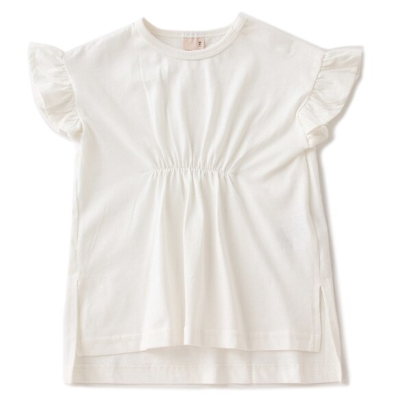 ウエストギャザーロングTシャツ