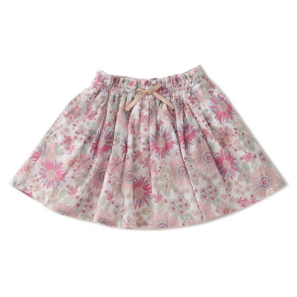 花柄タックスカート