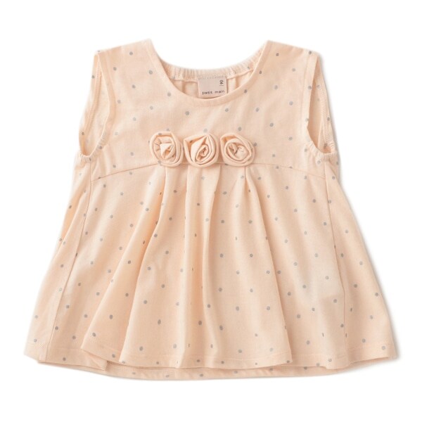 ラメ×ドットお花モチーフチュニック