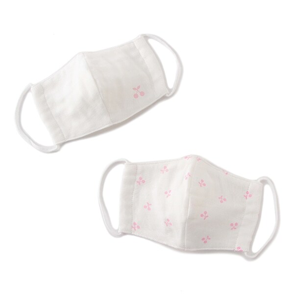 総柄×ワンポイントガーゼマスク2Pセット
