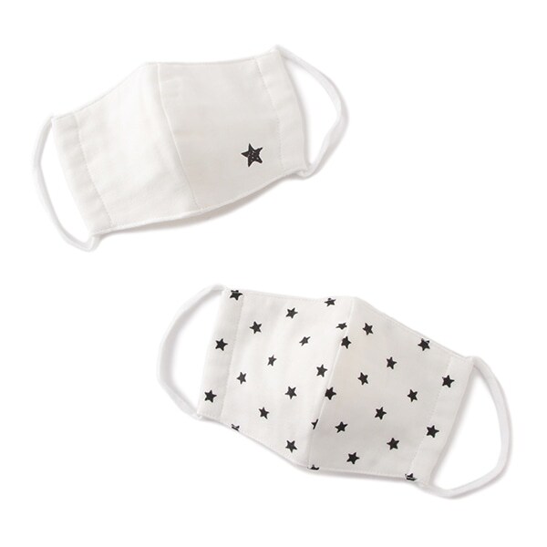 総柄×ワンポイントガーゼマスク2Pセット