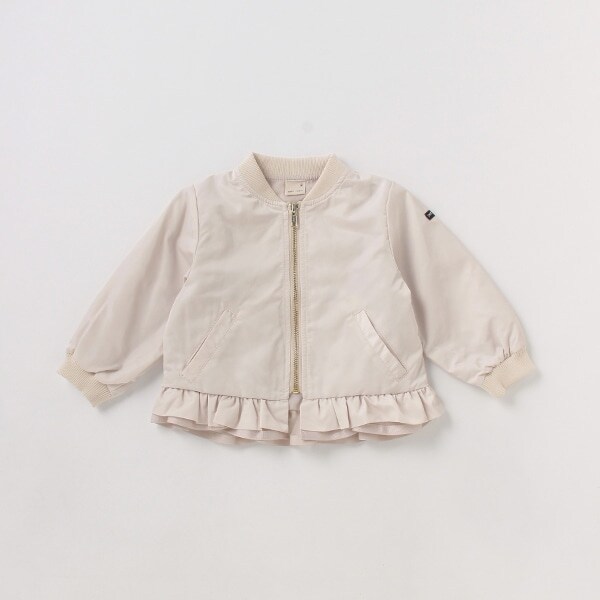 チュール重ね裾フリルブルゾン