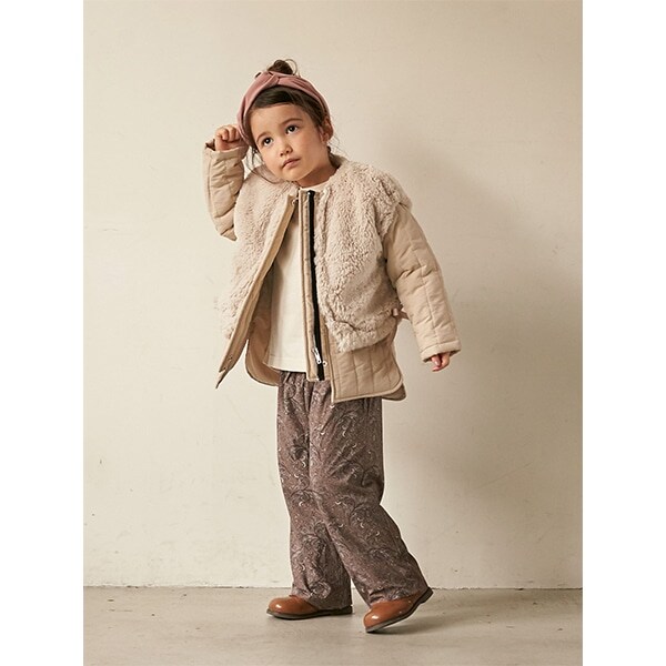 ボアベストつきキルティングジャケット