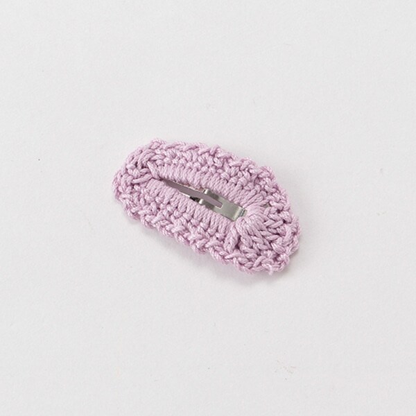ニット編みヘアクリップ