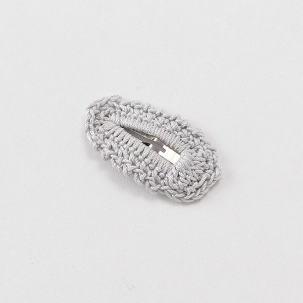 ニット編みヘアクリップ