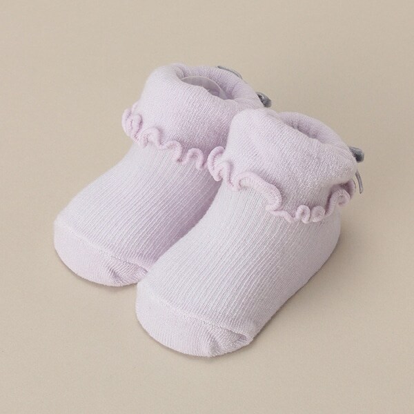 後ろリボンメロウ折り返しカップソックス