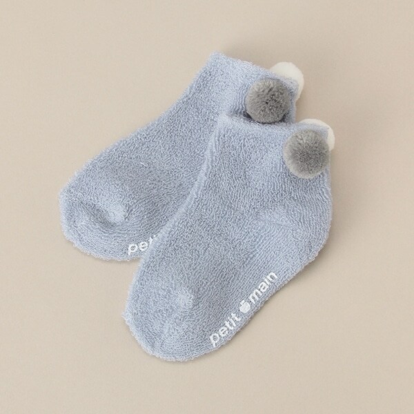 ポンポンつきパイルソックス