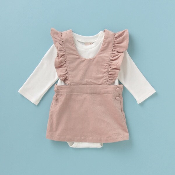 肩フリルジャンスカ×ロンパースセット