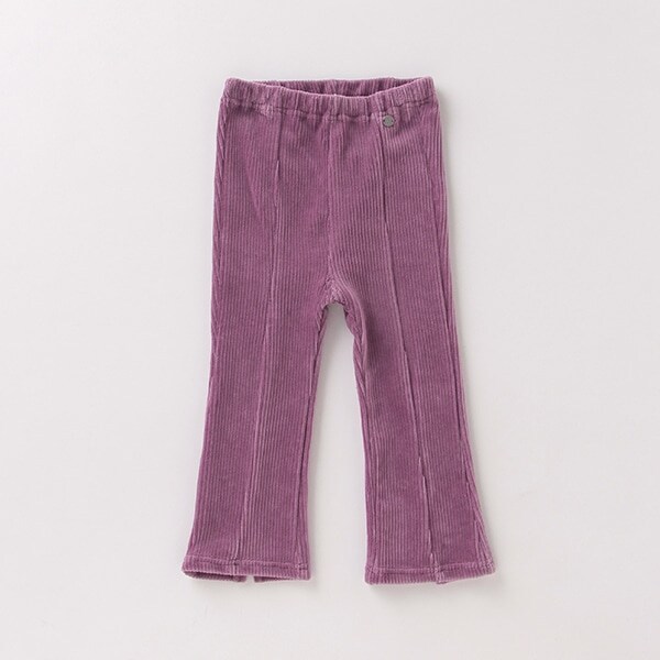 コーデュロイバックスリットフレアパンツ
