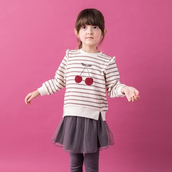 オーガニックコットン 裏毛 チェリートレーナー