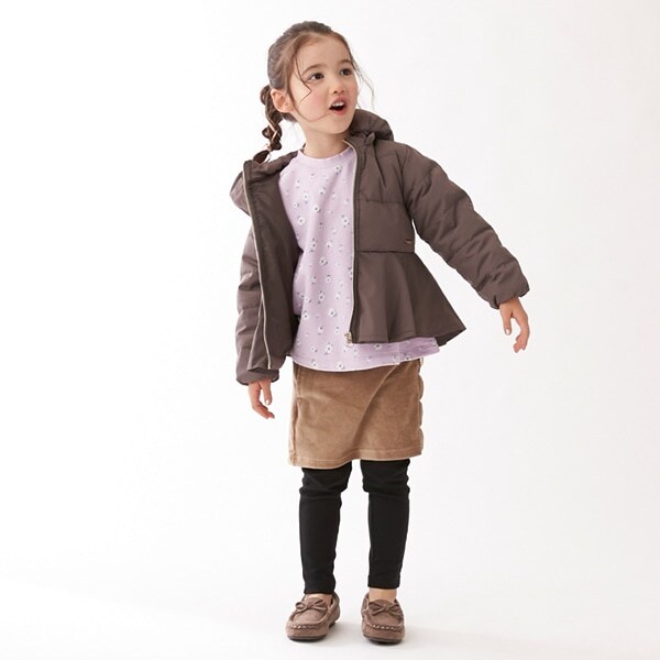 はっ水 ペプラムフリルダウン入りジャケット