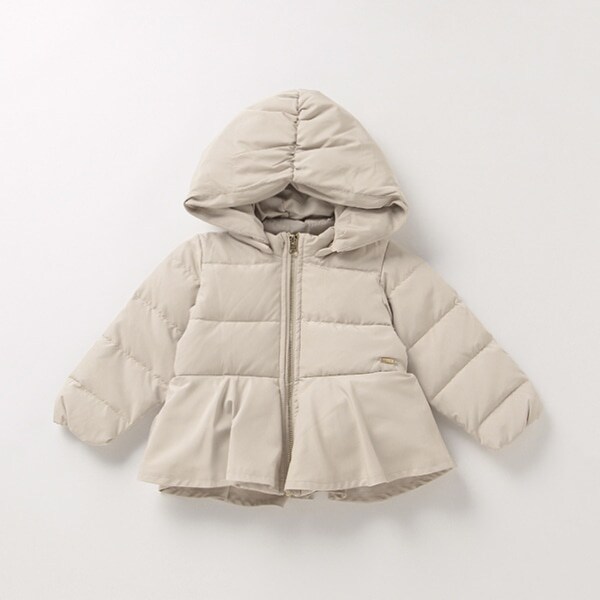 はっ水 ペプラムフリルダウン入りジャケット