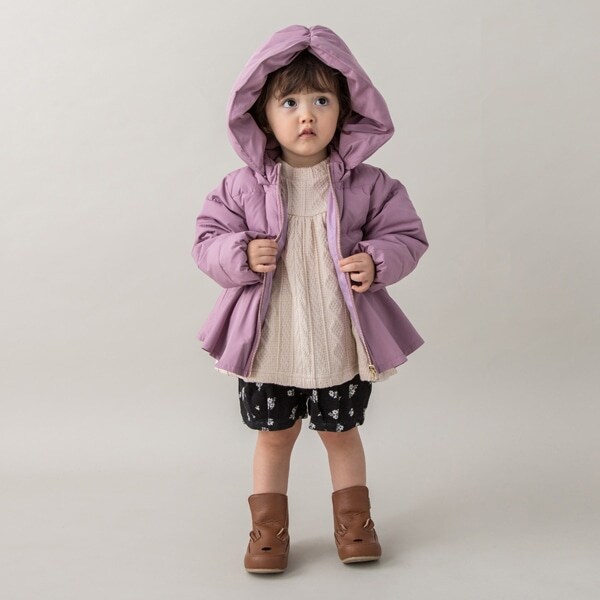 はっ水 ペプラムフリルダウン入りジャケット