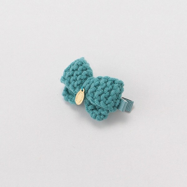 リボンニットヘアクリップ