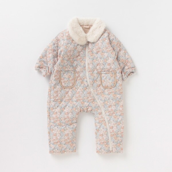 フラワー柄ジャンプスーツ