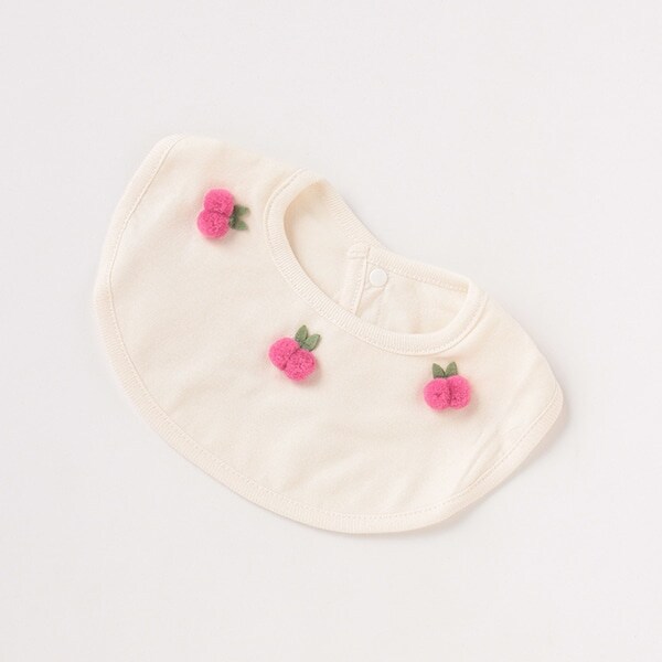 チェリーモチーフつきスタイ