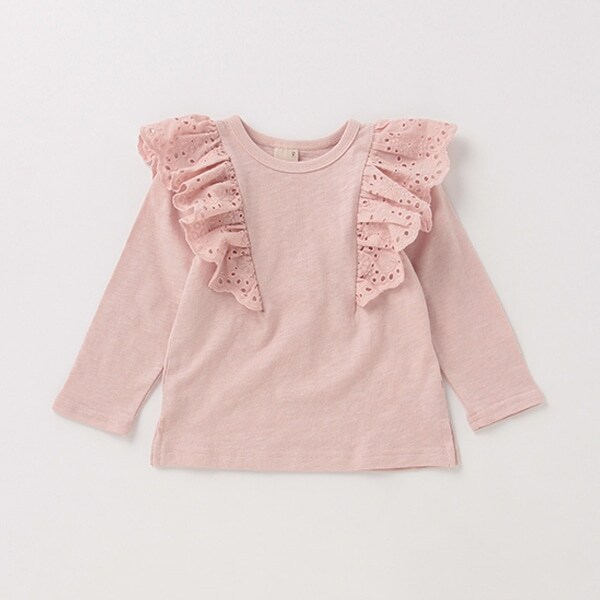 肩レースTシャツ