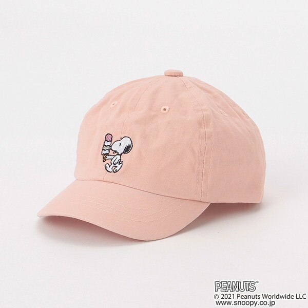 【PEANUTSコラボ】 スヌーピー刺しゅうキャップ