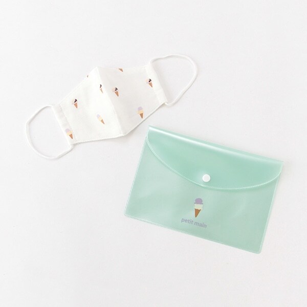 抗菌防臭 ケースつき総柄マスク