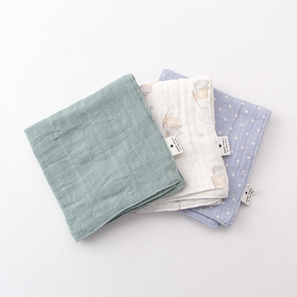 オーガニックコットン ガーゼハンカチ3枚セット