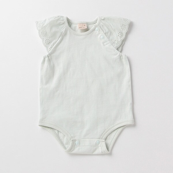 袖レースロンパース