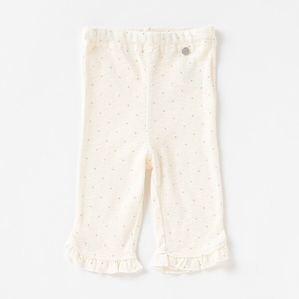 【接触冷感】裾フリル6分丈レギンス