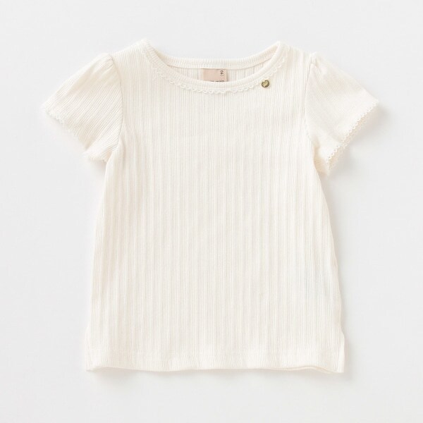 テレコパフ袖Tシャツ