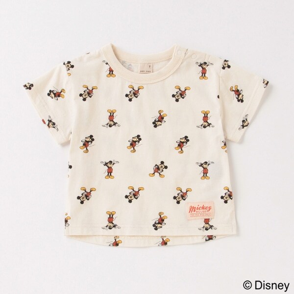 【DISNEY】ミッキーマウスデザイン 総柄Tシャツ