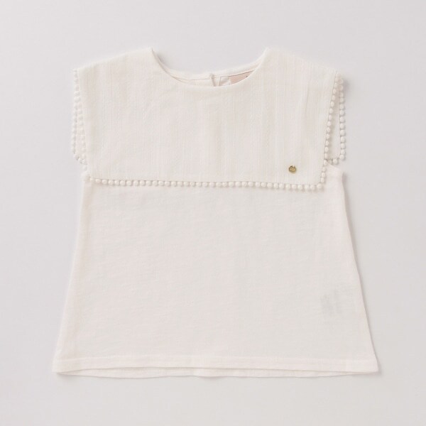 セーラー衿ノースリーブTシャツ