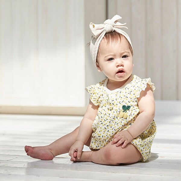 【オーガニック】フルーツ柄カバーオール