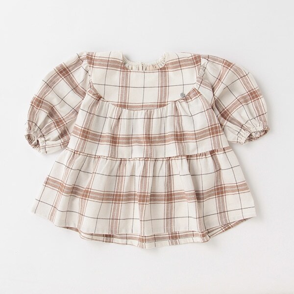 【リンク】チェックティアードブラウス(キッズサイズ)