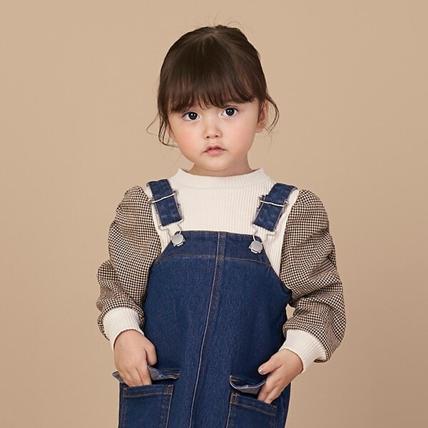 【リンク】ギンガムスリーブ長袖T(キッズサイズ)