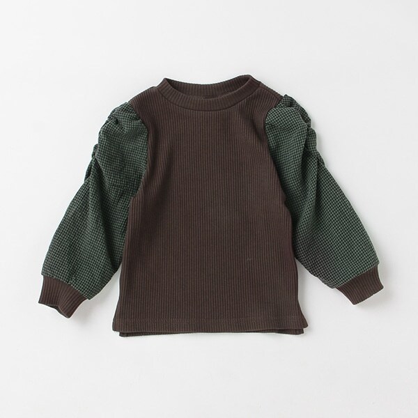 【リンク】ギンガムスリーブ長袖T(キッズサイズ)