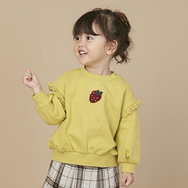 編みモチーフ長袖トレーナー