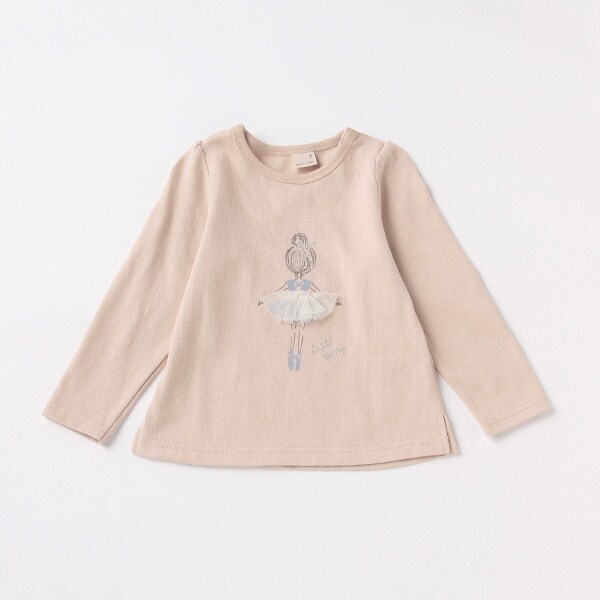バレリーナモチーフ長袖Tシャツ