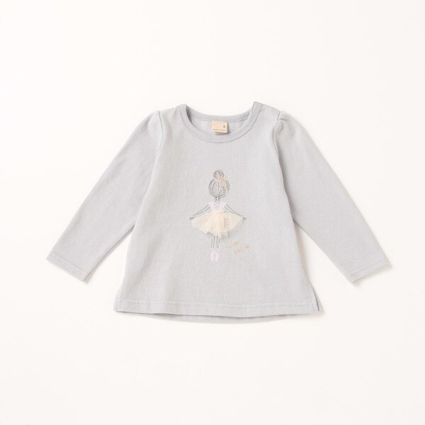 バレリーナモチーフ長袖Tシャツ