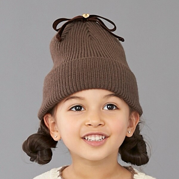 トップリボンニット帽