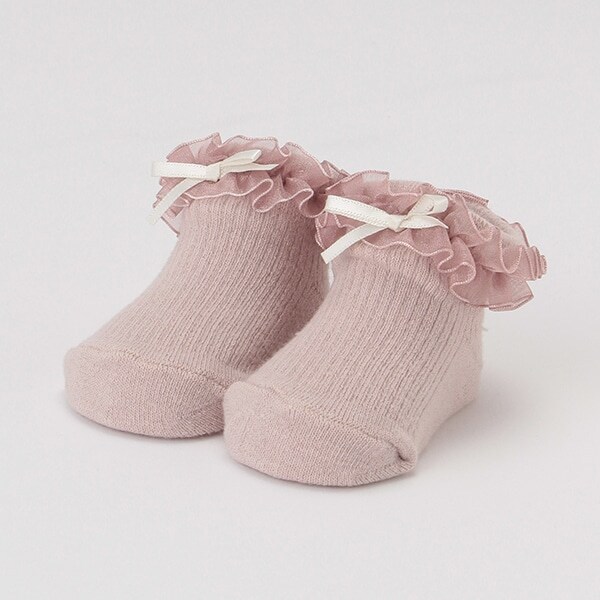 オーガンジーフリルカップソックス