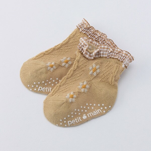 花ジャガードソックス