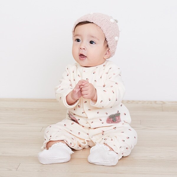 【抗菌防臭】いちご肌着つき2WAYオール