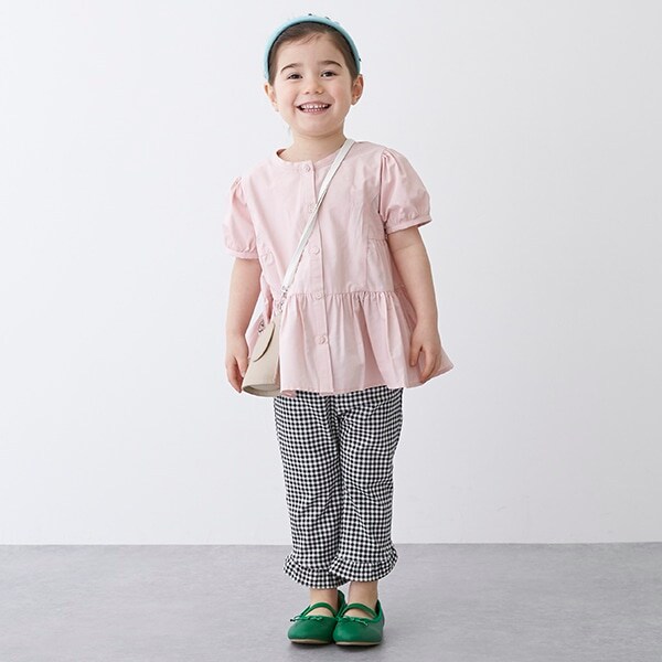 【スマイルシリーズ】【リンク】裾ちびフリルパンツ（7分丈）(キッズサイズ)