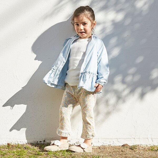 【スマイルシリーズ】【リンク】裾ちびフリルパンツ（7分丈）(キッズサイズ)