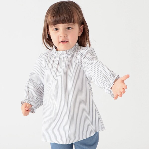 衿フリルブラウス