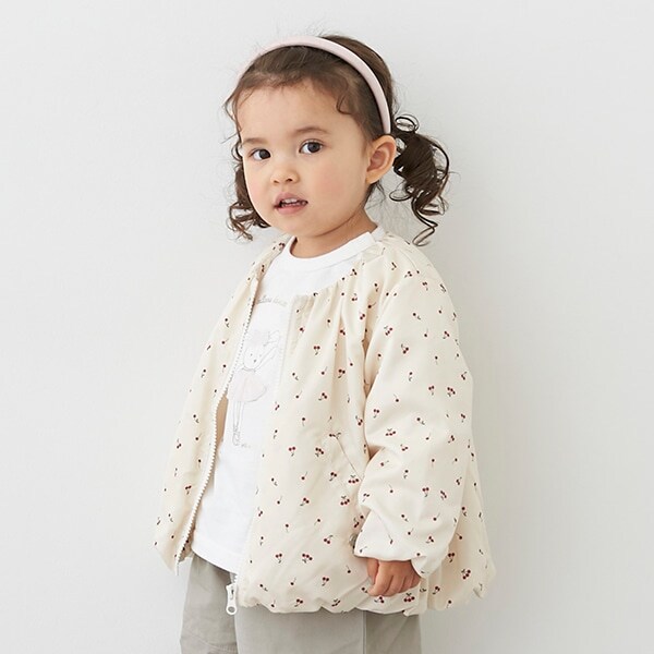 【撥水加工】チェリー総柄ブルゾン