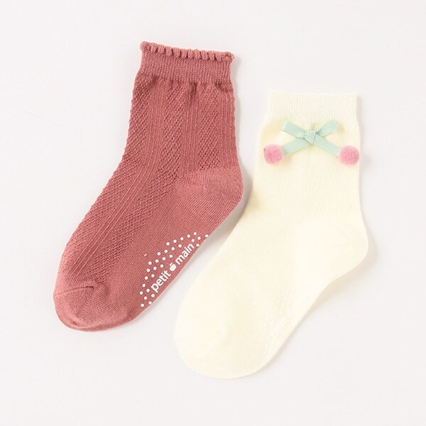 アソートワンポイント2Pアンクルソックス