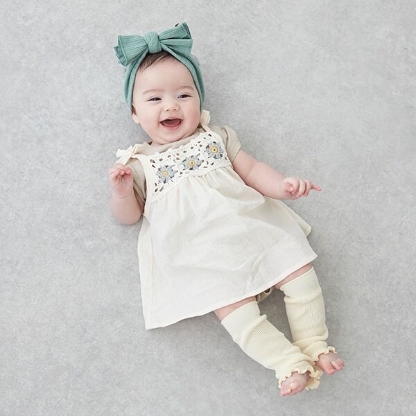 【リンク】クロシェ切替ワンピセット(ベビーサイズ)