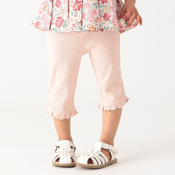 【接触冷感】裾フリルレギンス