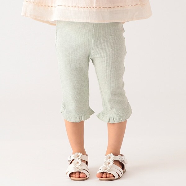 【接触冷感】裾フリルレギンス